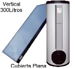 CONJUNTO DE CAPTADOR SOLAR Vertical cubierta plana MAS ACUMULADOR MARCA DRAIN CABEL ( ACV ) DE 300 LITROS Vertical cubierta plana